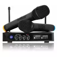 Zestaw karaoke bezprzewodowe mikrofony ROXTAK S9 widok z przodu