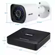 Zestaw monitoring Owsoo S1485EU 2 kamery + rejestrator  widok wymiarów