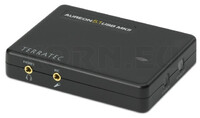 Zewnętrzny interfejs audio TerraTec Aureon 5.1 USB MKII widok z przodu.