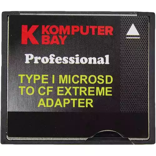 Adapter kart microSDXC na CF KomputerBay TYPE 1 widok z przodu