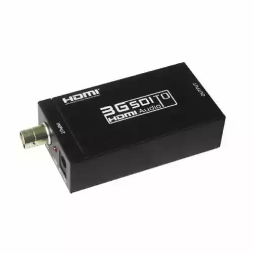 Adapter konwerter sygnału SDI na HDMI 3G widok z przodu