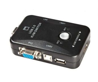 Adapter przejściówka KVM-4P USB VGA  MT-Viki 4 porty Full HD widok z przodu