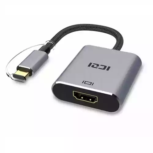 Adapter przejściówka z USB C do HDMI UHD 60Hz widok z przodu