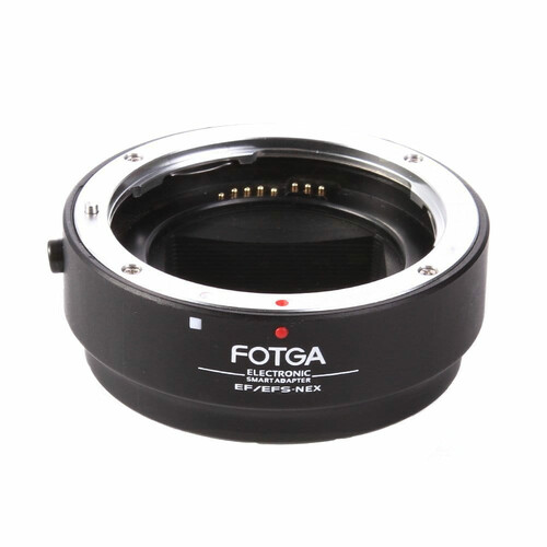 Adapter redukcja FOTGA Canon EOS EF EF-S Sony NEX-3 widok z przodu