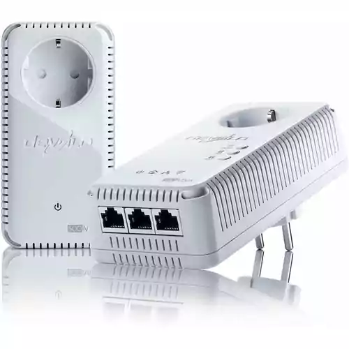 Adapter sieciowy PLC Devolo dLAN 500 AV Wireless+ widok z przodu