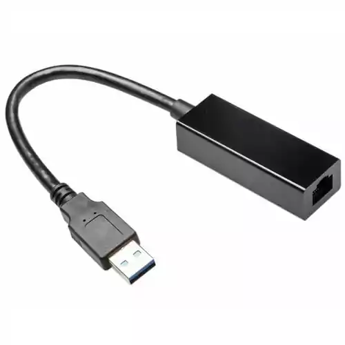 Adapter USB 3.0 do Ethernet Gigabit RJ45 OS X AmazonBasics widok z przodu