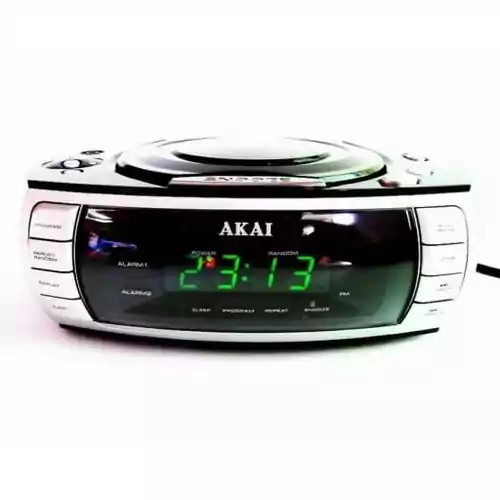 Akai ARC120BK Japan Radio CD Zegar Budzik widok z przodu