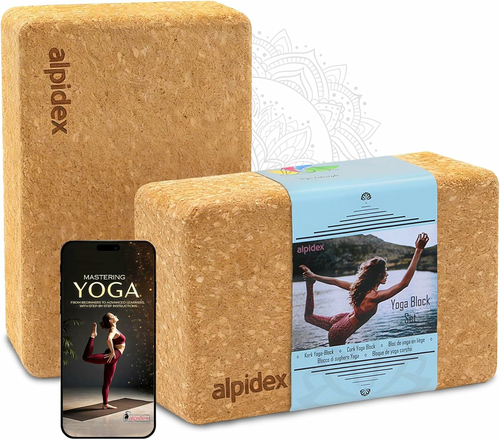 ALPIDEX – klocki do jogi z korka, zestaw 2 szt.
