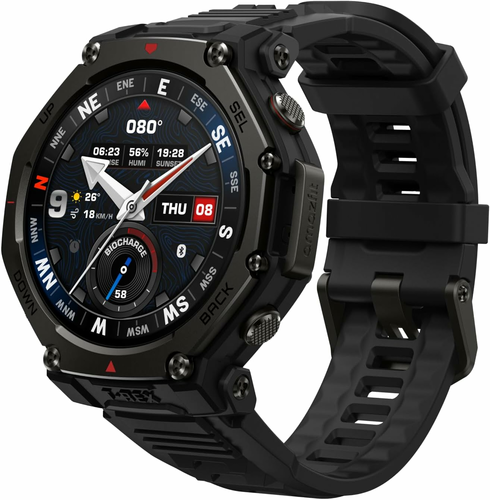 Amazfit T-Rex 3 Pro 48mm – smartwatch tytanowy, latarka, GPS dual-band, czarny