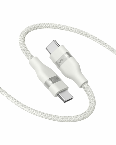 Anker kabel USB-C USB-C 240 W, pleciony, 1,8 m, biały