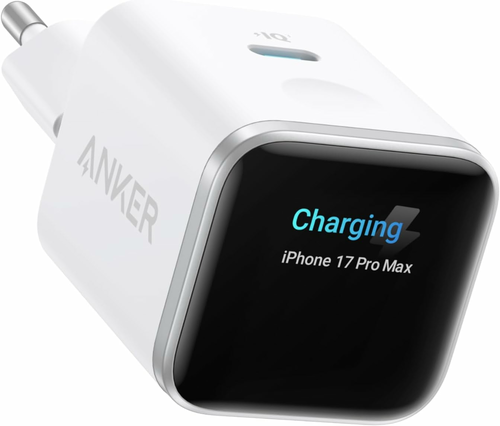 Anker Nano ładowarka USB-C 45 W GaN z wyświetlaczem, biała