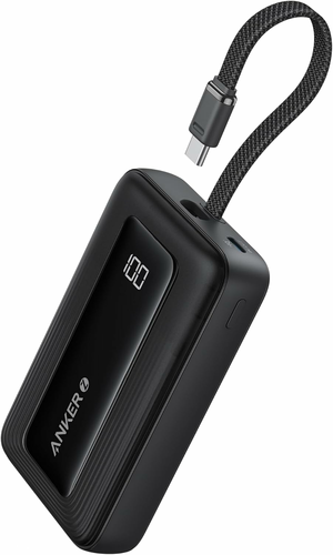 Anker Zolo powerbank 10000 mAh z kablem USB-C, 30 W, czarny