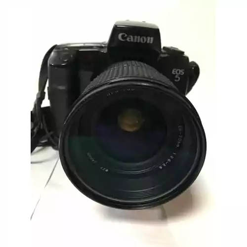 Aparat Canon Eos 5+ obiektyw atx pro 28-70 mm 1:2,6-2,8 widok z przodu
