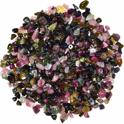 Asingeloo turmalin kolorowy – koraliki chipsy 5–8 mm, ok. 420 szt. w pudełku