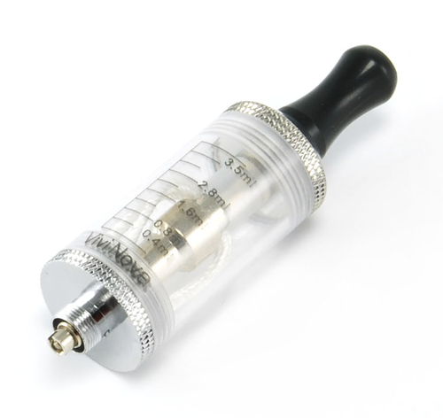 Atomizer clearomizer VIVI Nova V3 przezroczysty widok z przodu.