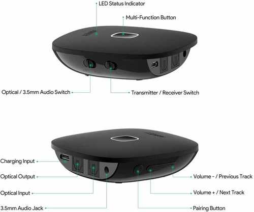 Aukey aptx bluetooth 5.0 transmitter 2025 receiver