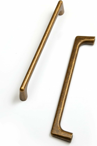 BEILEIOU zestaw 5 uchwytów meblowych vintage – antyczny mosiądz, rozstaw 160 mm