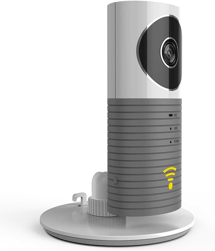 Bezprzewodowa kamera Clever Dog DOG-1W Smart WiFI szary widok z przodu.