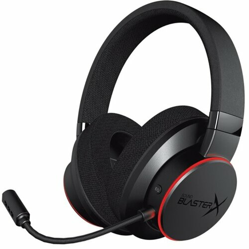 Bezprzewodowe słuchawki przewodowe Creative Sound BlasterX H6 widok z przodu.