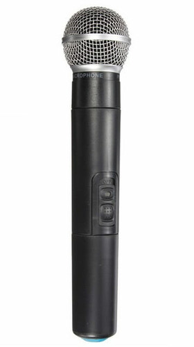 Bezprzewodowy mikrofon ręczny K&K Professional Microphone widok z przodu 