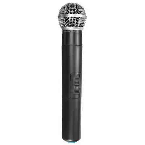 Bezprzewodowy mikrofon ręczny K&K Professional Microphone widok z przodu 