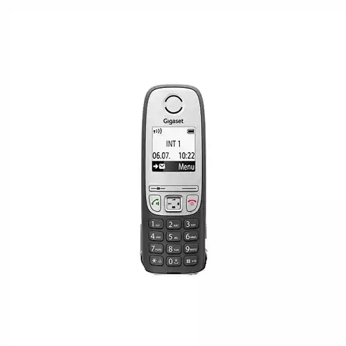 Bezprzewodowy telefon Gigaset A415 czarny sama słuchawka widok z przodu