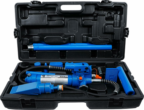 BGS 1688 hydrauliczny zestaw blacharski 4 t z rozpierakiem i końcówkami