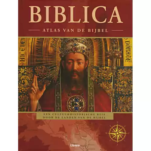 Biblica Atlas biblijny społeczna i historyczna podróż przez ziemie biblijne DE widok z przodu.