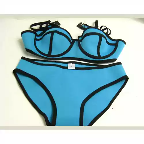 Bikini neonowy strój kąpielowy neon S 36 widok z przodu