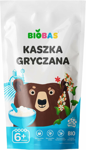 BioBas kaszka gryczana BIO 200 g – bez cukru, od 6. miesiąca