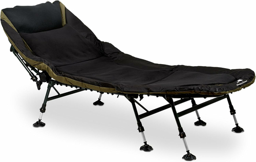 CampFeuer łóżko karpiowe XXL 210 x 85 cm – składane łóżko wędkarskie z 8 nogami