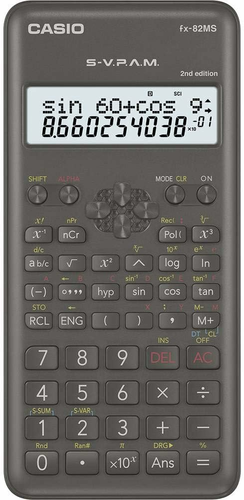 Casio FX-82MS-2 kalkulator naukowy szkolny 240 funkcji – szary