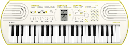 Casio SA-80 – mini keyboard dla dzieci, 44 klawisze, biało-zielony