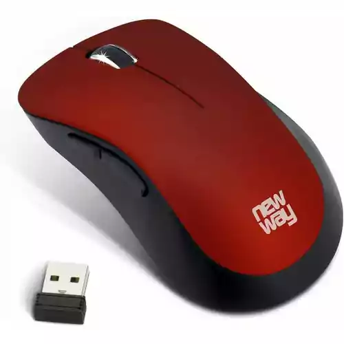Cicha mysz bezprzewodowa New Way ON-MO-A5RE USB widok z przodu