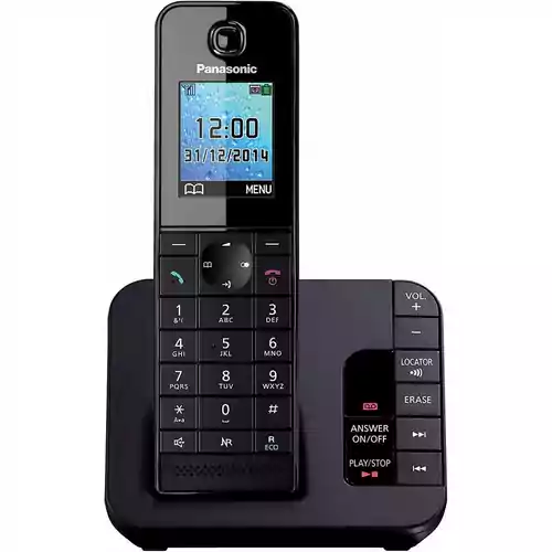 Cyfrowy telefon bezprzewodowy Panasonic KX-TGH220 widok z przodu 