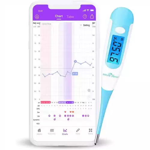 Cyfrowy termometr dla dorosłych Easy Home DT-K111D giętki widok aplikacji