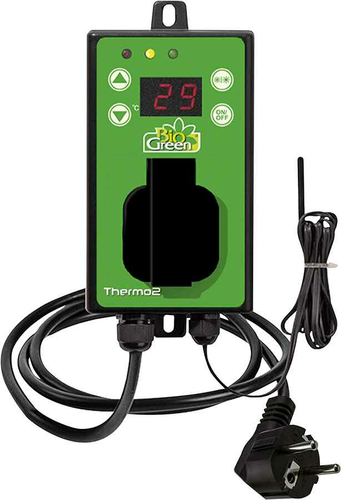 Cyfrowy termostat całoroczny Bio Green widok z przodu
