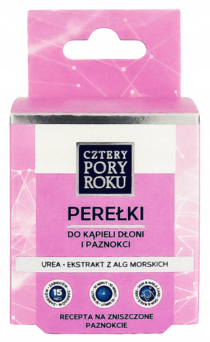 Cztery Pory Roku Perełki do kąpieli dłoni i paznokci 60 g – sól-perełki z mocznikiem