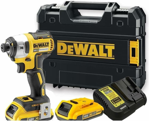 DeWALT DCF887D2 zakrętarka udarowa XR 18V 205 Nm – 2x2 Ah, ładowarka, TSTAK