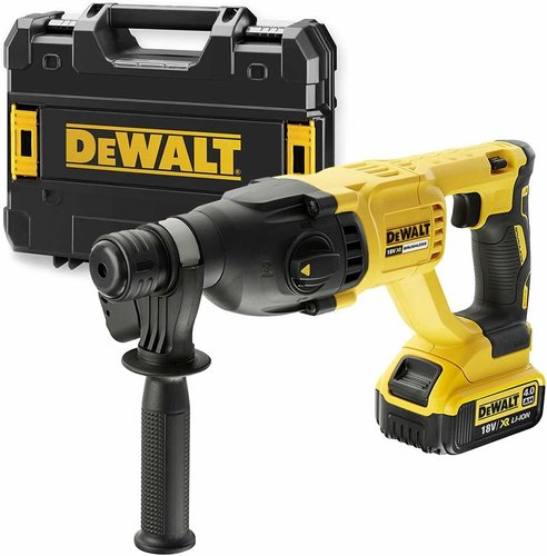 DeWALT DCH133M1 młotowiertarka SDS-Plus XR 18V 2,6 J – akumulator 4 Ah, ładowarka