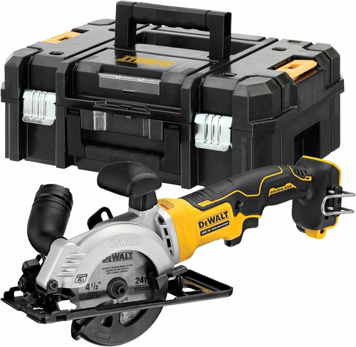 DeWALT DCS571NT mini pilarka tarczowa XR 18V 115 mm – bez akumulatora, walizka TSTAK