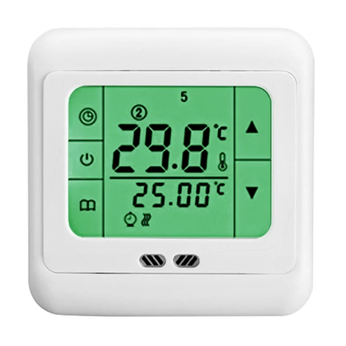 Dotykowy termostat regulator temperatury MENGS C07.H3 widok z przodu