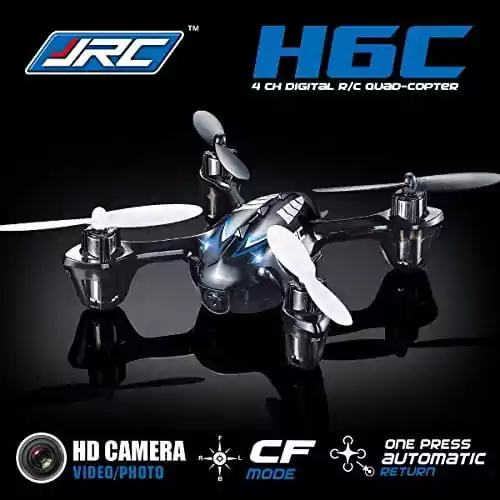 Dron JJRC H6C 4CH Gyro RC RTF 6 Axis 2.4GHz WYTRZYMAŁY niebieski widok opakowania