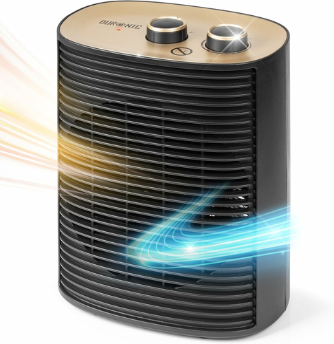Duronic HV32 Termowentylator 2000 W – mini grzejnik z termostatem, czarny
