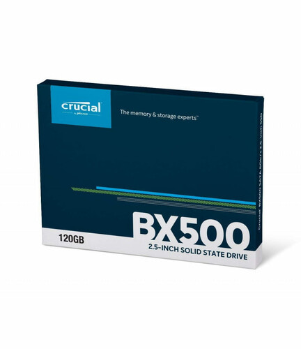 Dysk wewnętrzny SSD Crucial BX500 120GB SATA widok z przodu