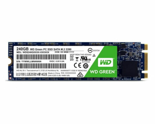Dysk wewnętrzny SSD WD Green WDS240G2G0B 240GB widok z przodu