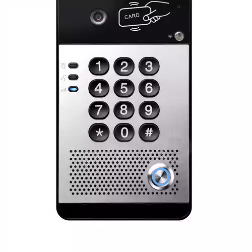 Dzwonek do drzwi VoIP domofon telefoniczny RFID kontrola dostępu NiteRay Q520 widok z przodu.