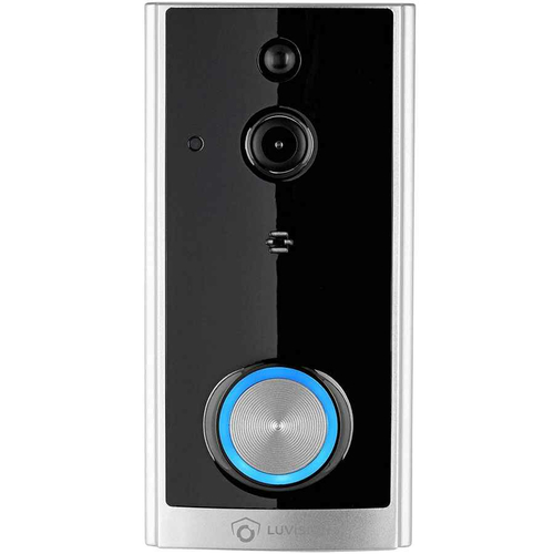 Dzwonek do drzwi wideo z domofonem LUVISION WLAN Alexa Show widok z przodu.