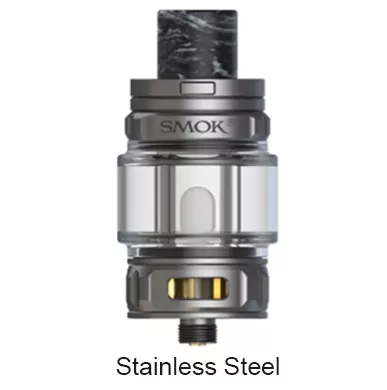 E-papieros atomizer SMOK TFV18 7,5ml Tank Silver widok z przodu.