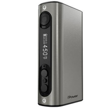 E-papieros Mod Box Eleaf iStick Power 80W 5000mAh TC Grey widok z przodu.